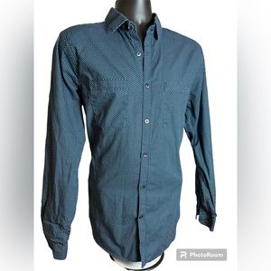 Express Mens Extra Slim button down long sleeve dress shirt